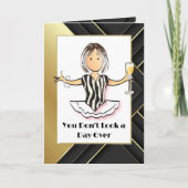 Fantastisch vette glamoureus goud voor haar verjaa kaart (Voorkant)