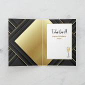 Fantastisch vette glamoureus goud voor haar verjaa kaart (Binnen)