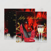 Fantastisch vijftig zwarte goudfeest op hoog nivea kaart (Voorkant / Achterkant)