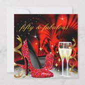 Fantastisch vijftig zwarte goudfeest op hoog nivea kaart (Voorkant)