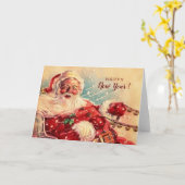 Fantastisch vintage nieuwjaar en Sinterklaas  Kaart (Gele Bloem)