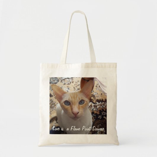 Fantastisch vlampunt Siamese kat Tote Bag (Voorkant)