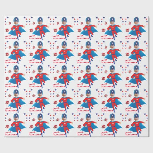 Fantastisch VS superheld Boy Birthday Tremendous Cadeaupapier (Vlak)