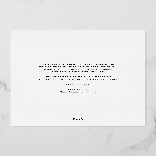 Fantastisch vuurwerk Foto Happy New Year Gold Folie Feestdagenkaart (Achterkant)