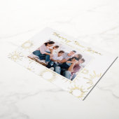 Fantastisch vuurwerk Foto Happy New Year Gold Folie Feestdagenkaart (Gedraaid)