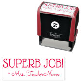 "FANTASTISCH WERK!" Bevestiging Rubber Stamp Zelfinktende Stempel (In situ)