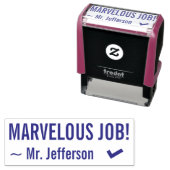 "FANTASTISCH WERK!" Bevestiging Rubber Stamp Zelfinktende Stempel (In situ)