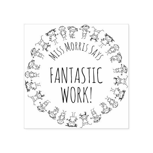 Fantastisch werk gepersonaliseerde leraar stempel  (Afrduk)