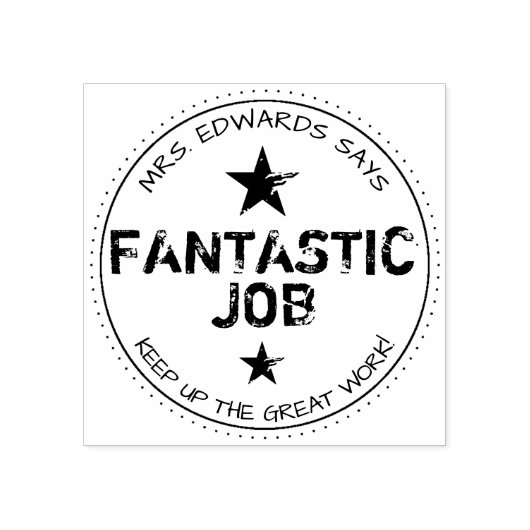 Fantastisch Werk Persoonlijke Docenten Rubberstempel (Afrduk)