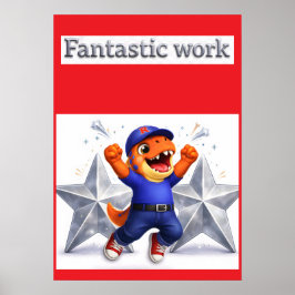 Fantastisch werk, zilveren multi-ster prestatiepos poster