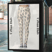 Fantastisch wit varenpatroon leggings