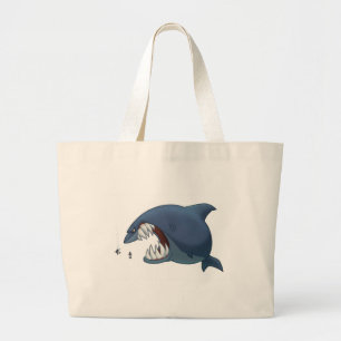 Fantastisch witte haaientas grote tote bag