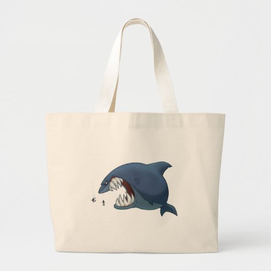 Fantastisch witte haaientas grote tote bag (Voorkant)
