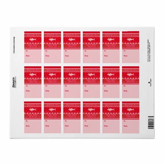 Fantastisch witte kerst, lelijke Sweater Gift Labe Etiket (Full Sheet)