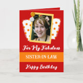 Fantastisch zusje rechtens, foto oranje rood kaart (Voorkant)