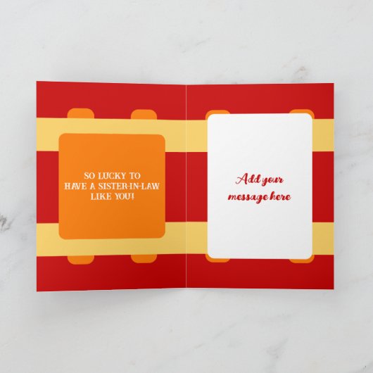 Fantastisch zusje rechtens, foto oranje rood kaart (Binnen)