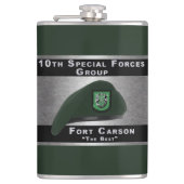 Fantastische 10e speciale groep van de strijdkrach heupfles (Voorkant)