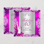 Fantastische 40 40e verjaardag van de opgerolde ro kaart (Voorkant / Achterkant)