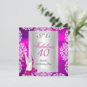 Fantastische 40 40e verjaardag van de opgerolde ro kaart (Staand voorkant)