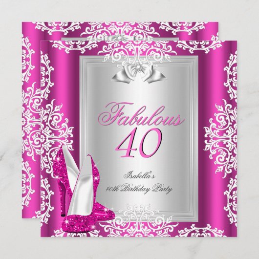 Fantastische 40 40e verjaardag van de opgerolde ro kaart (Voorkant / Achterkant)