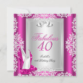 Fantastische 40 40e verjaardag van de opgerolde ro kaart (Voorkant)