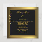 Fantastische 40 Celebration Cream Gold Rozen Wine Kaart (Achterkant)