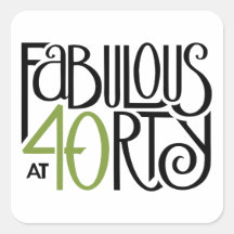 Fantastische 40 groene vierkante Sticker