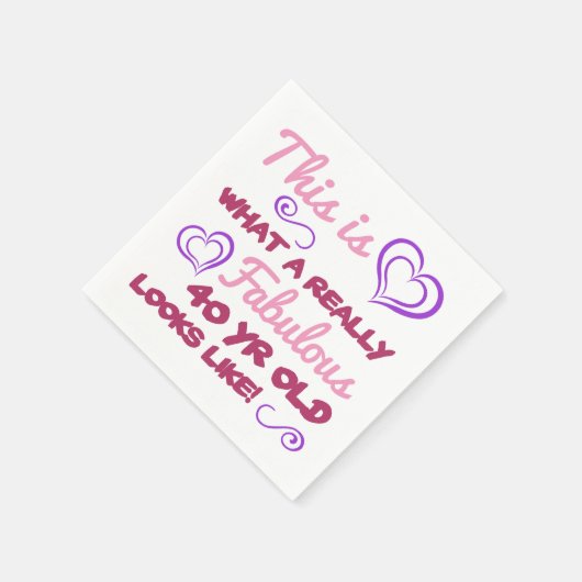 Fantastische 40e verjaardag voor vrouwen servet (Hoek)