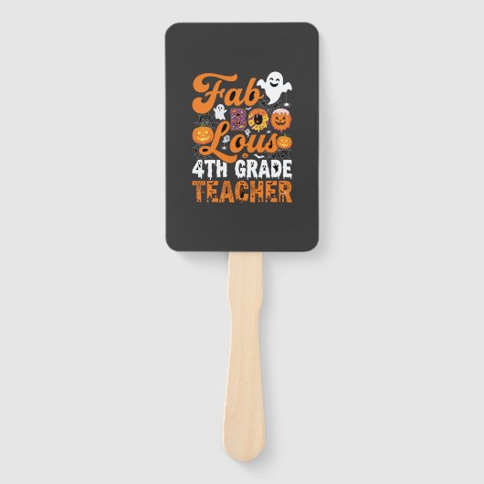 Fantastische 4e klas leraar Halloween Handwaaier (Voorkant)