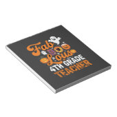 Fantastische 4e klas leraar Halloween Notitieblok (Schuin)