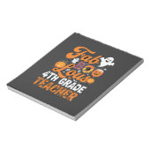 Fantastische 4e klas leraar Halloween Notitieblok (Linkerzijde)