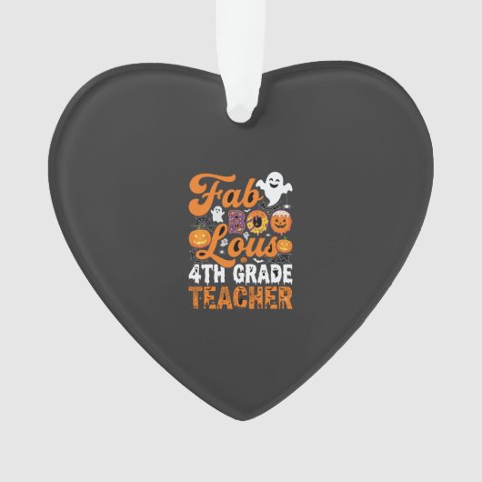 Fantastische 4e klas leraar Halloween Ornament (voorkant)