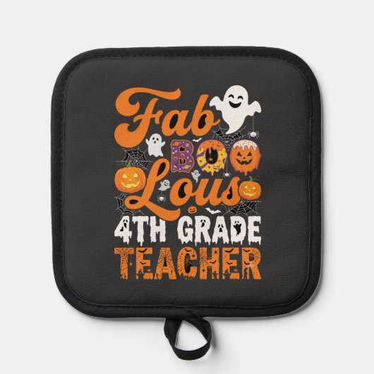 Fantastische 4e klas leraar Halloween Pannenlap (Voorkant)