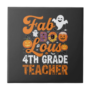 Fantastische 4e klas leraar Halloween Tegeltje