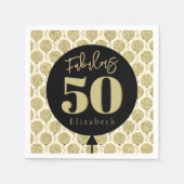 Fantastische 50 gouden verjaardag servet (Voorkant)