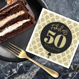 Fantastische 50 gouden verjaardag servet