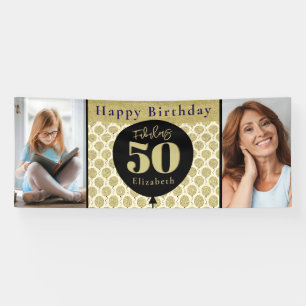 Fantastische 50 gouden verjaardag spandoek