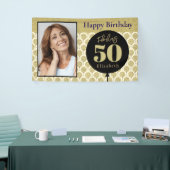 Fantastische 50 gouden verjaardag spandoek (Beurs)