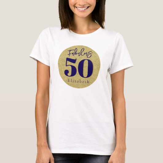 Fantastische 50 gouden verjaardag t-shirt (Voorkant)