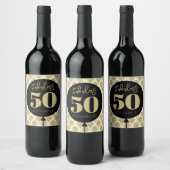 Fantastische 50 gouden verjaardag wijn etiket (Flessen)