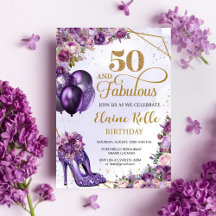 Fantastische 50 Purperen Meisje Moderne 50e Verjaa