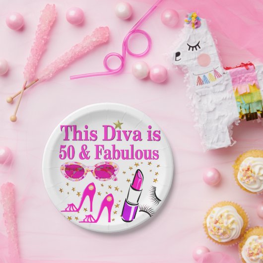 FANTASTISCHE 50E DIVA PAPIEREN BORDJE (Feest)