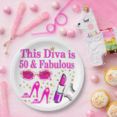 FANTASTISCHE 50E DIVA PAPIEREN BORDJE (Feest)