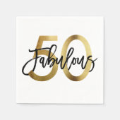 Fantastische 50e | Moderne Elegante Chic Gouden Ve Servet (Voorkant)