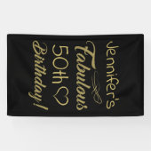 Fantastische 50e verjaardag voor vrouwen spandoek (Horizontaal)