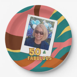 Fantastische 50's 50th verjaardagsfeest retro papieren bordje