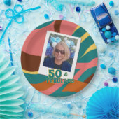 Fantastische 50's 50th verjaardagsfeest retro papieren bordje (Feest)