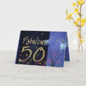 Fantastische 50ste verjaardag! kaart (Gele Bloem)