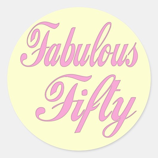 Fantastische 50ste Verjaardag Sticker (Voorkant)