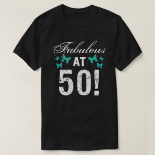 Fantastische 50ste verjaardag voor haar t-shirt